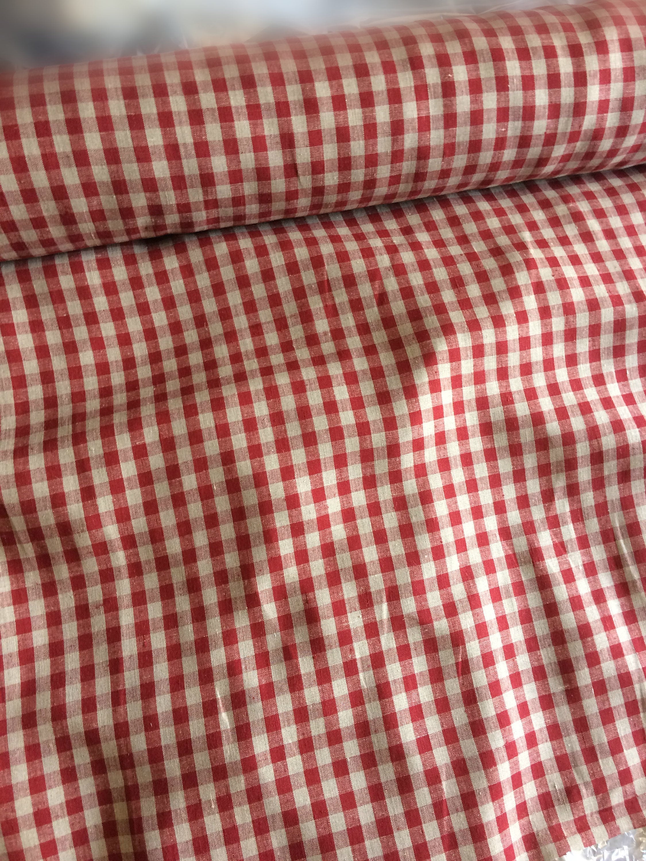 100 % NATURAL pure LINEN fabric, softened, linen for home textile, napkins, tablecloth linen, color woven, Checked, TARTAN