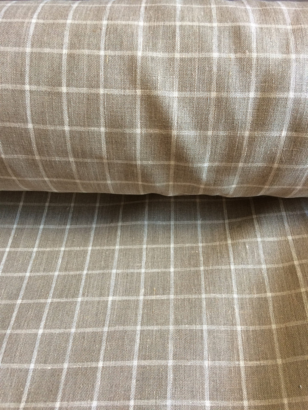 100 % NATURAL pure LINEN fabric, checked, tartan, chequered, Softened fabric, fabric for home textile,
