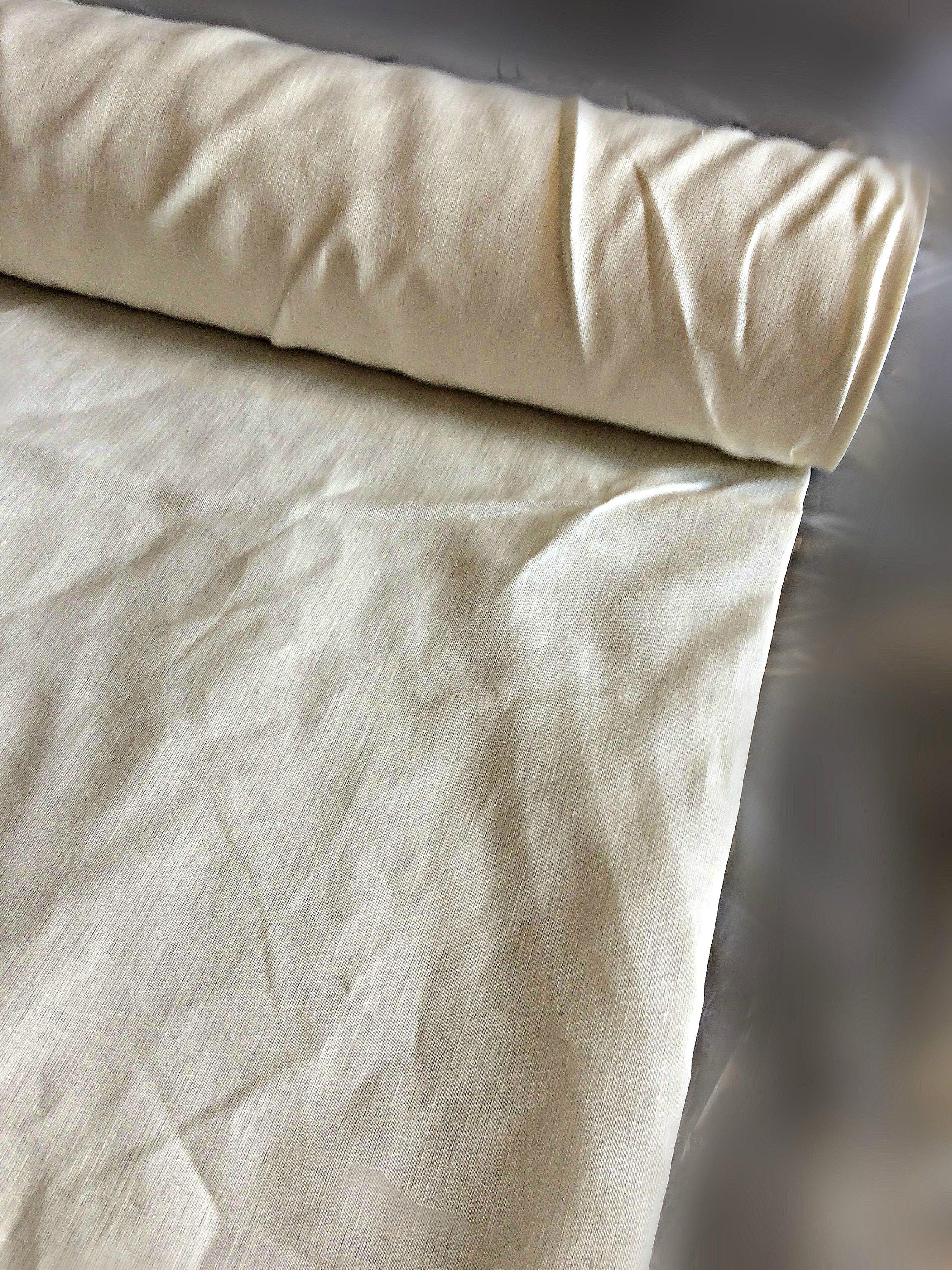 Extra Wide White Linen Fabric: 102" Wide, Bedding & Sewing