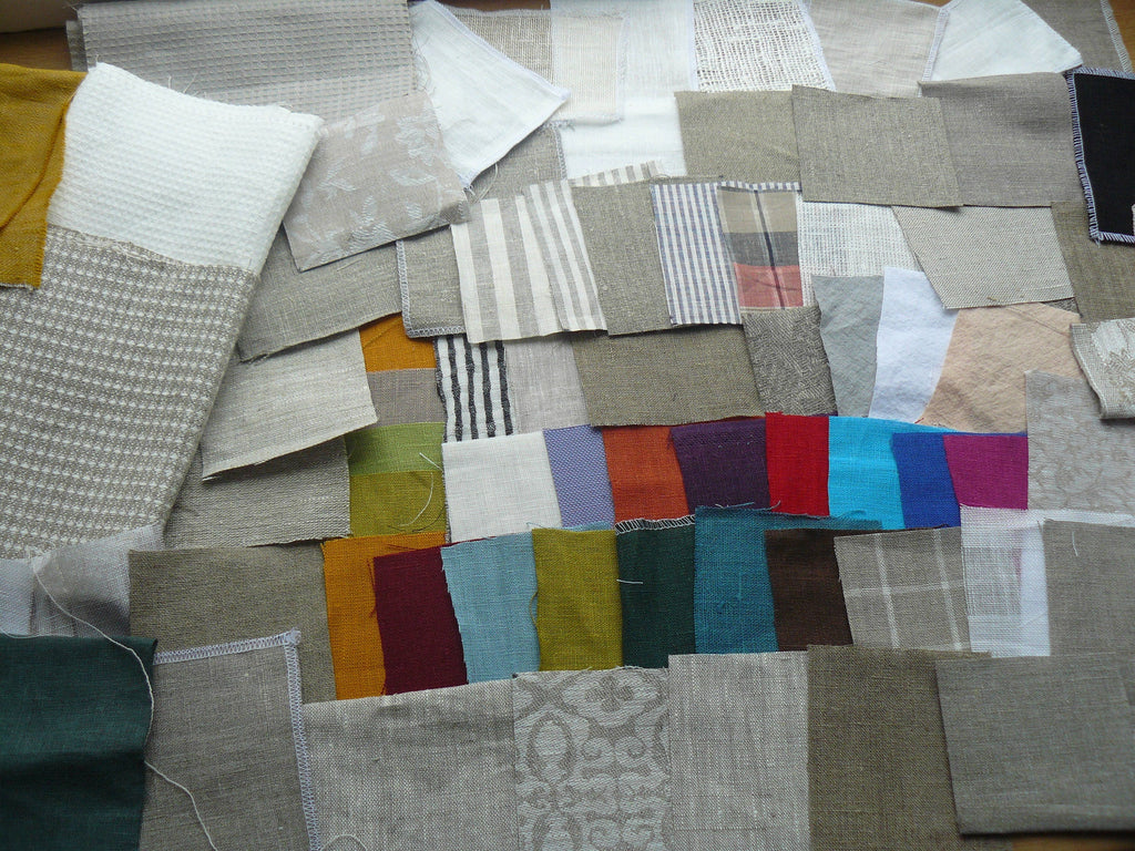 Natural Linen & Hemp Fabric Samples: Home Textile Sewing