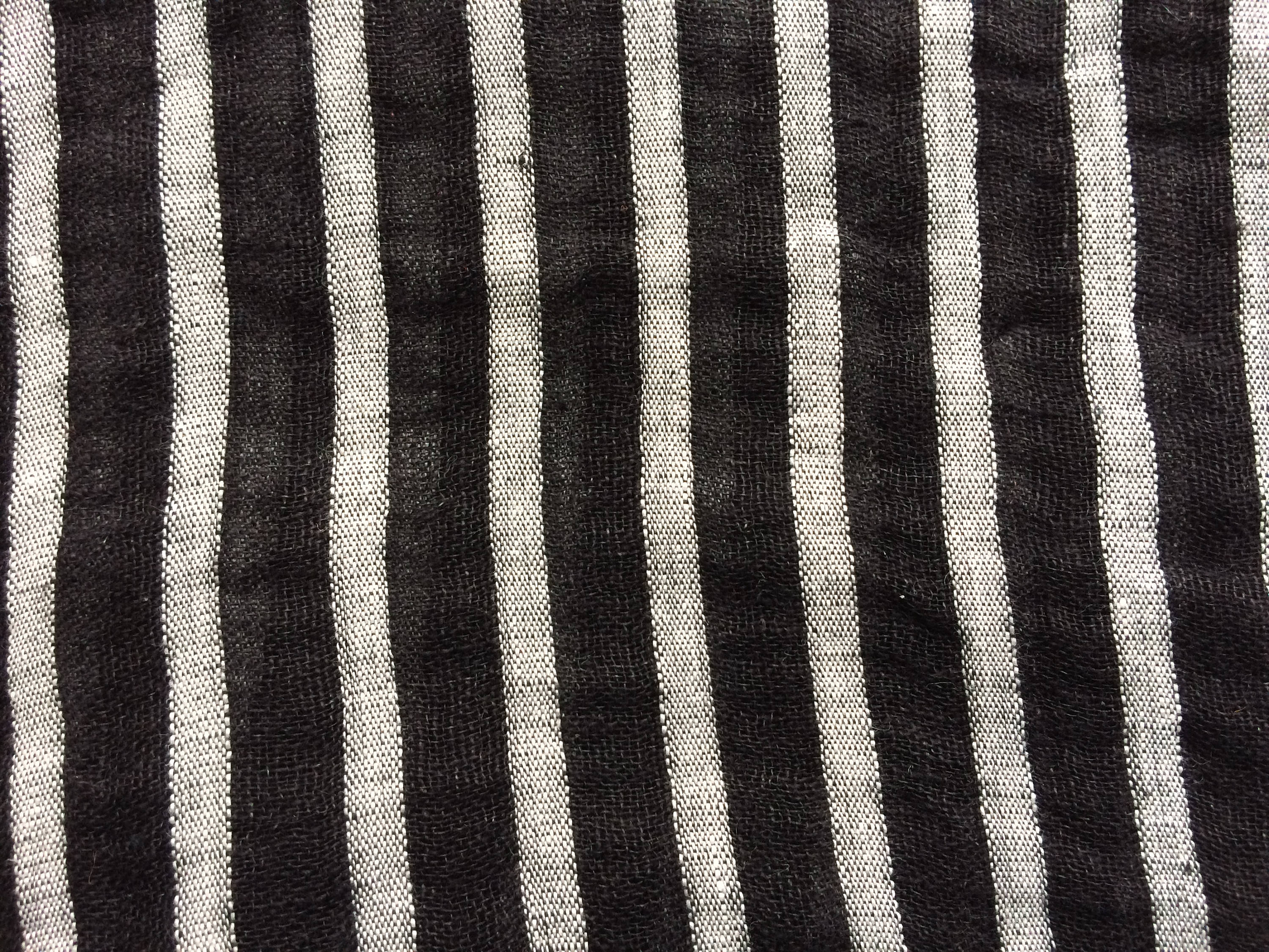 100 % NATURAL pure LINEN fabric, STRIPED fabric, fabric for home textile, scarf, fabric for cloths, regular striped, black and white stripes