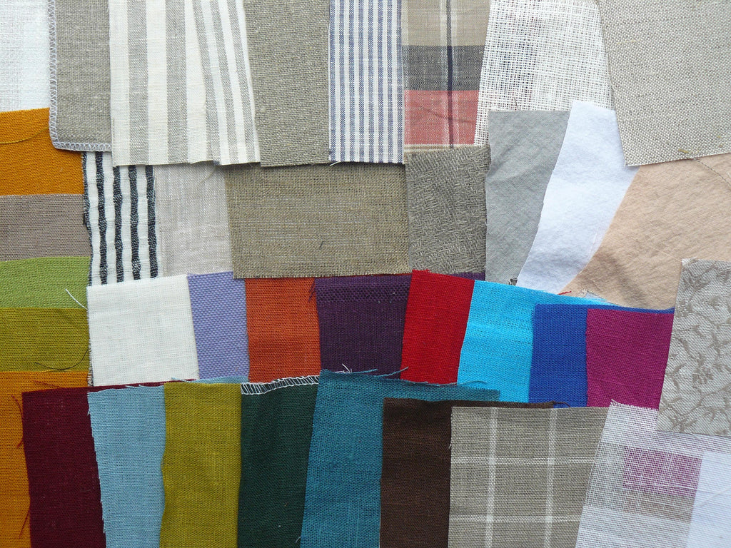 Natural Linen & Hemp Fabric Samples: Home Textile Sewing