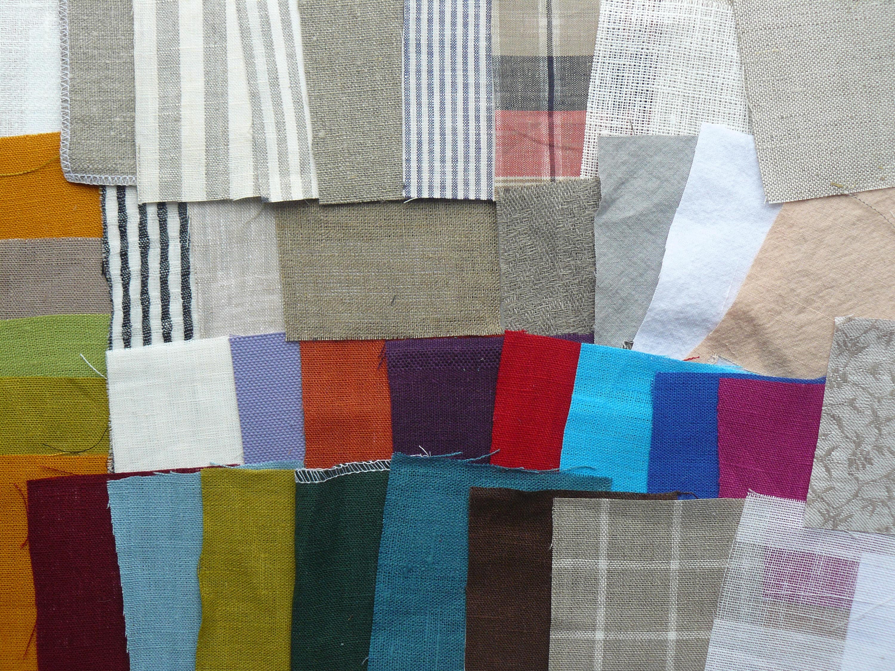 Natural Linen & Hemp Fabric Samples: Home Textile Sewing