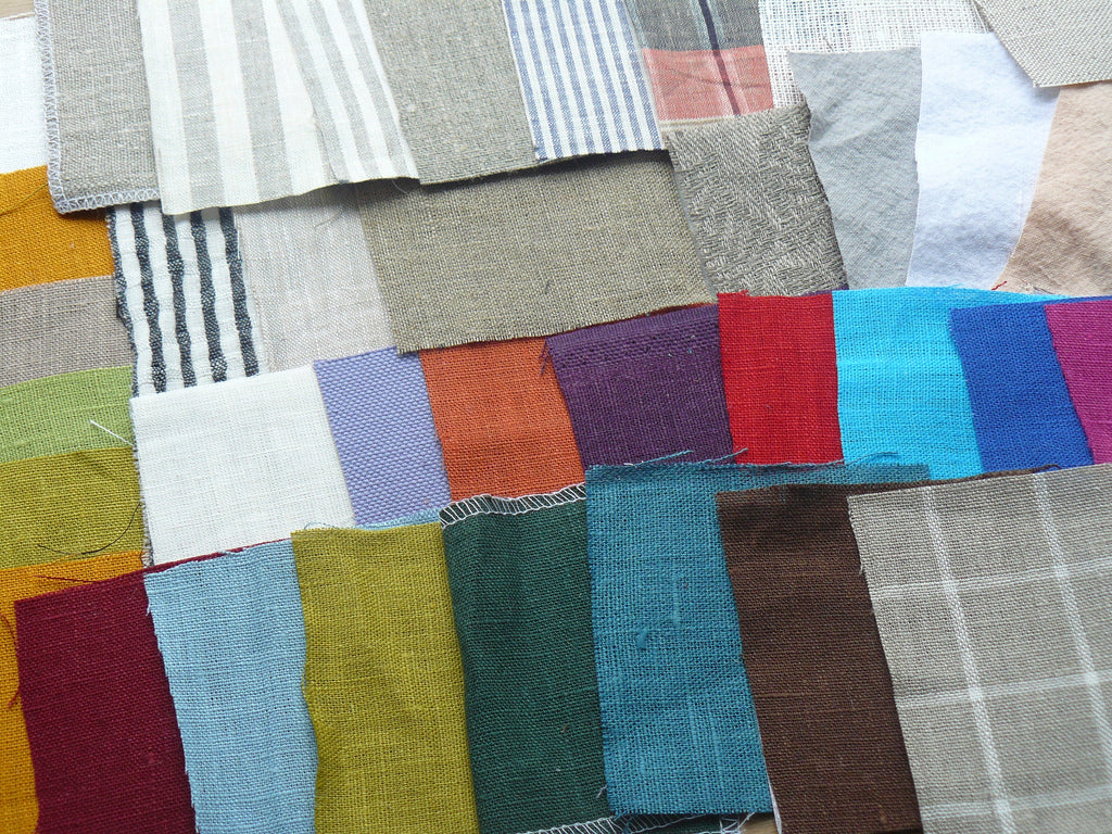 Natural Linen & Hemp Fabric Samples: Home Textile Sewing