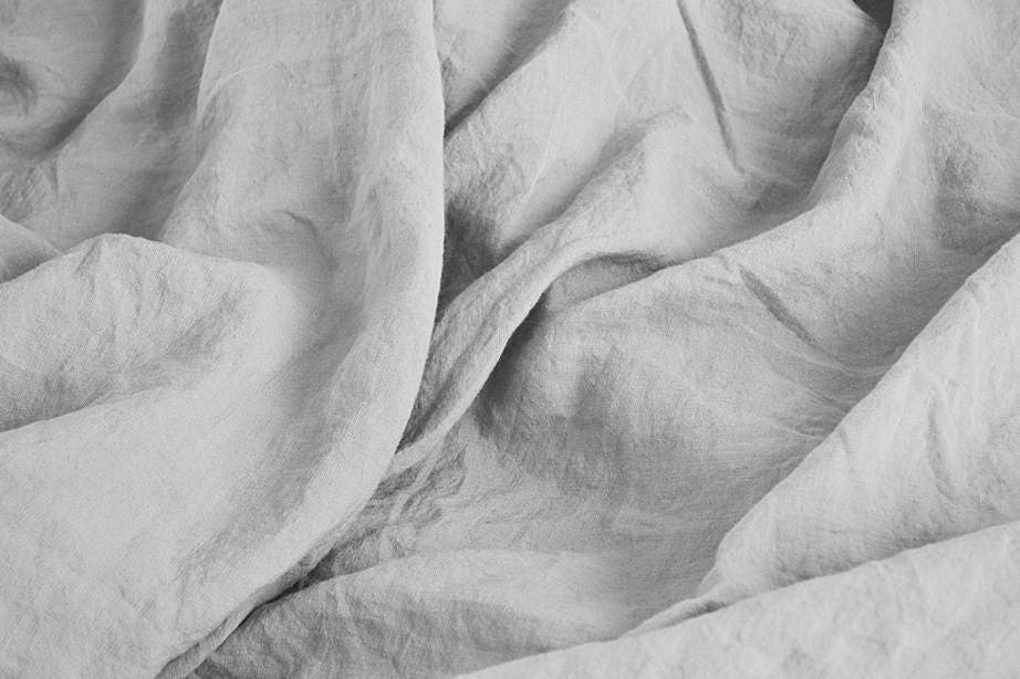 100 % EXTRA wide natural LINEN grey fabric, 250 cm width pure linen for BED linen, Luxury softened,