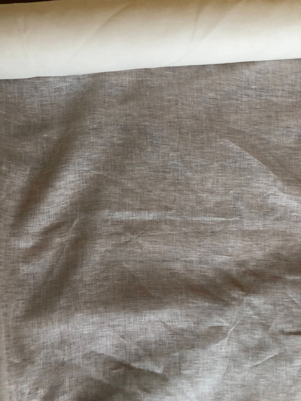 Softened 100% Linen Fabric: Lightweight Semi-Bleached Natural White