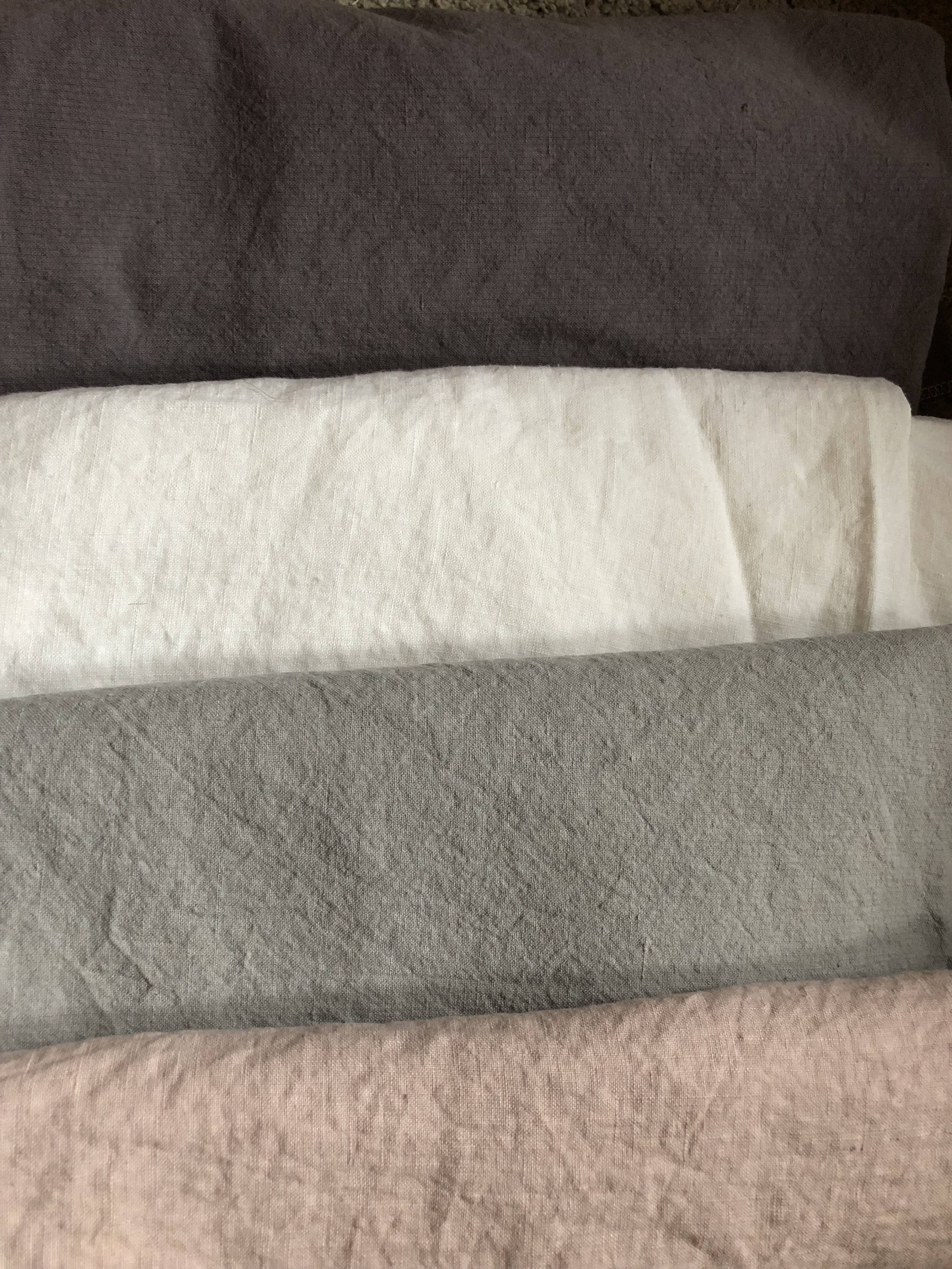 Bleached White Natural Linen Fabric