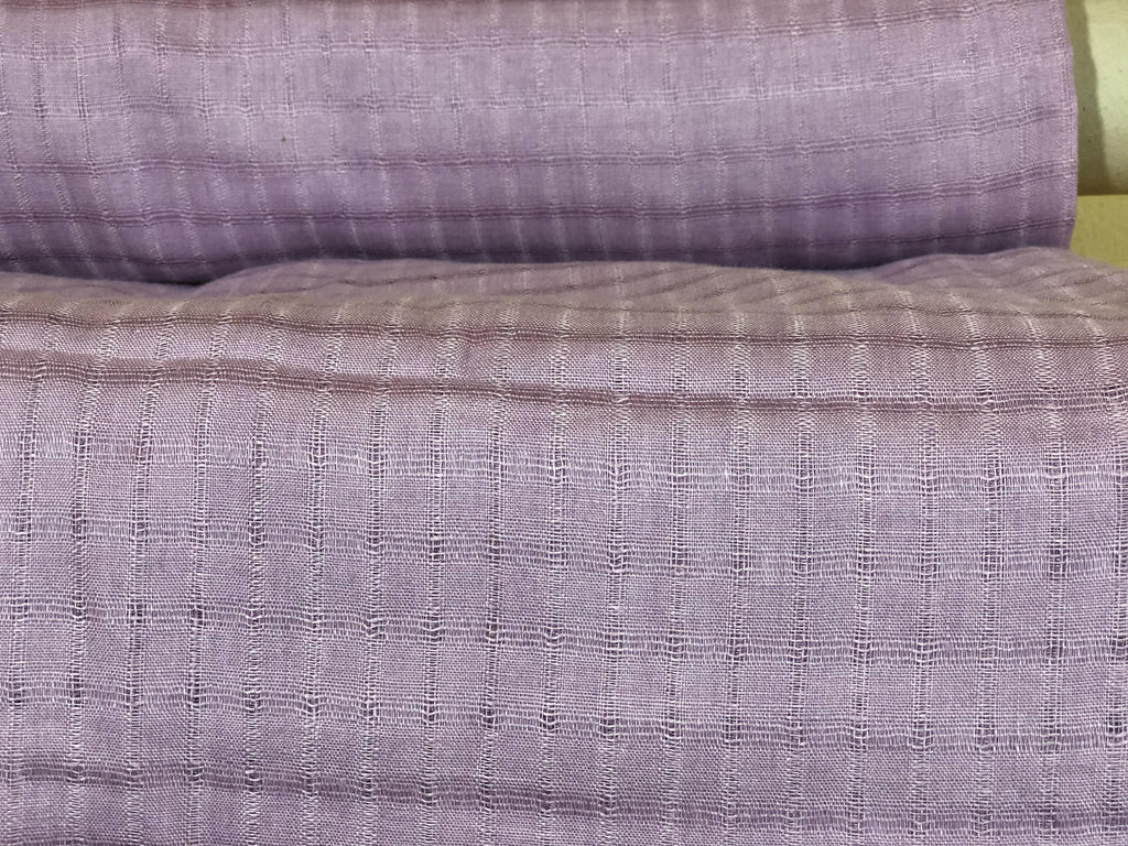 100 % NATURAL pure LINEN fabric 140 g, TARTAN fabric, fabric for home textile, scarf, fabric for tablecloths, regular check, purple tartan
