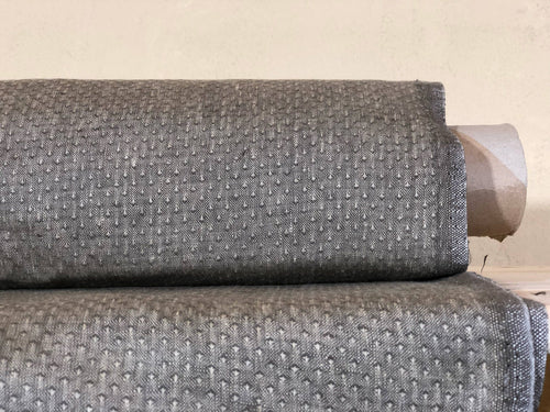100 % NATURAL pure LINEN fabric, Light brown, fabric for home textile, scarf, fabric for cloths, regular striped/tartan, bedding, tablecloth