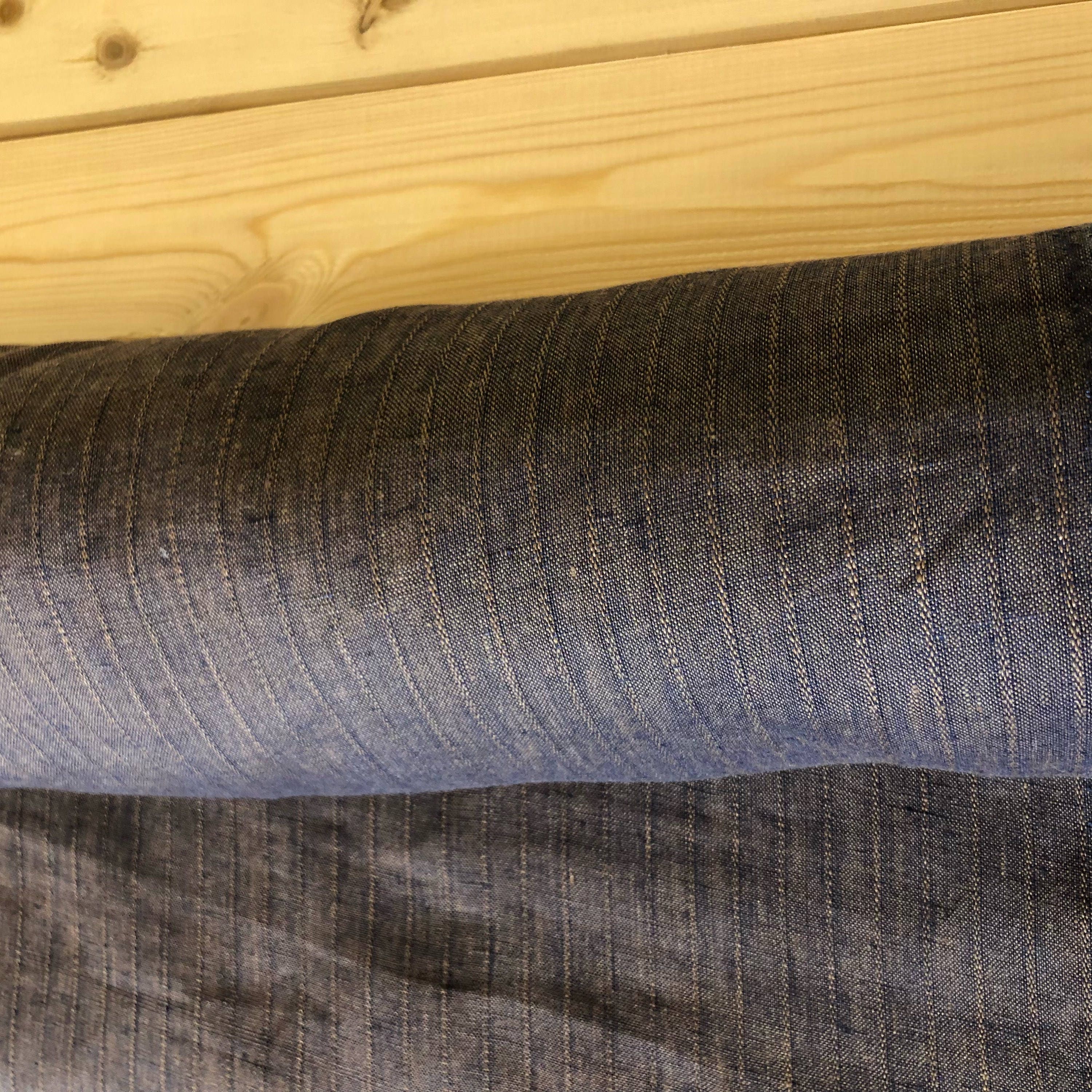 100 % NATURAL pure LINEN fabric, STRIPED fabric, fabric for home textile, scarf, fabric for cloths, regular striped, stripped linen bedding