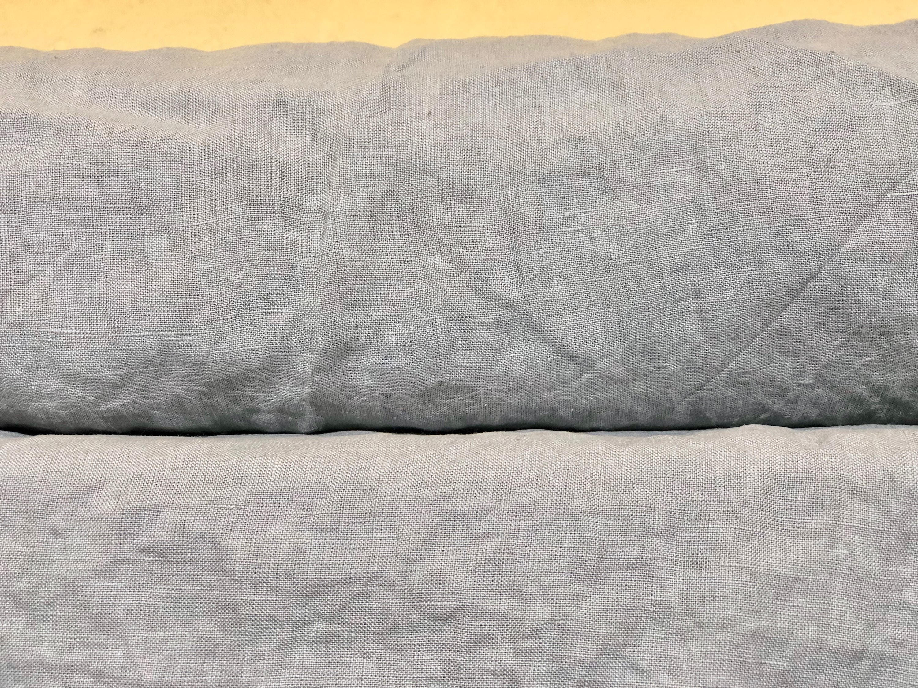 100 % EXTRA wide natural LINEN grey fabric, 250 cm width pure linen for BED linen, Luxury softened,
