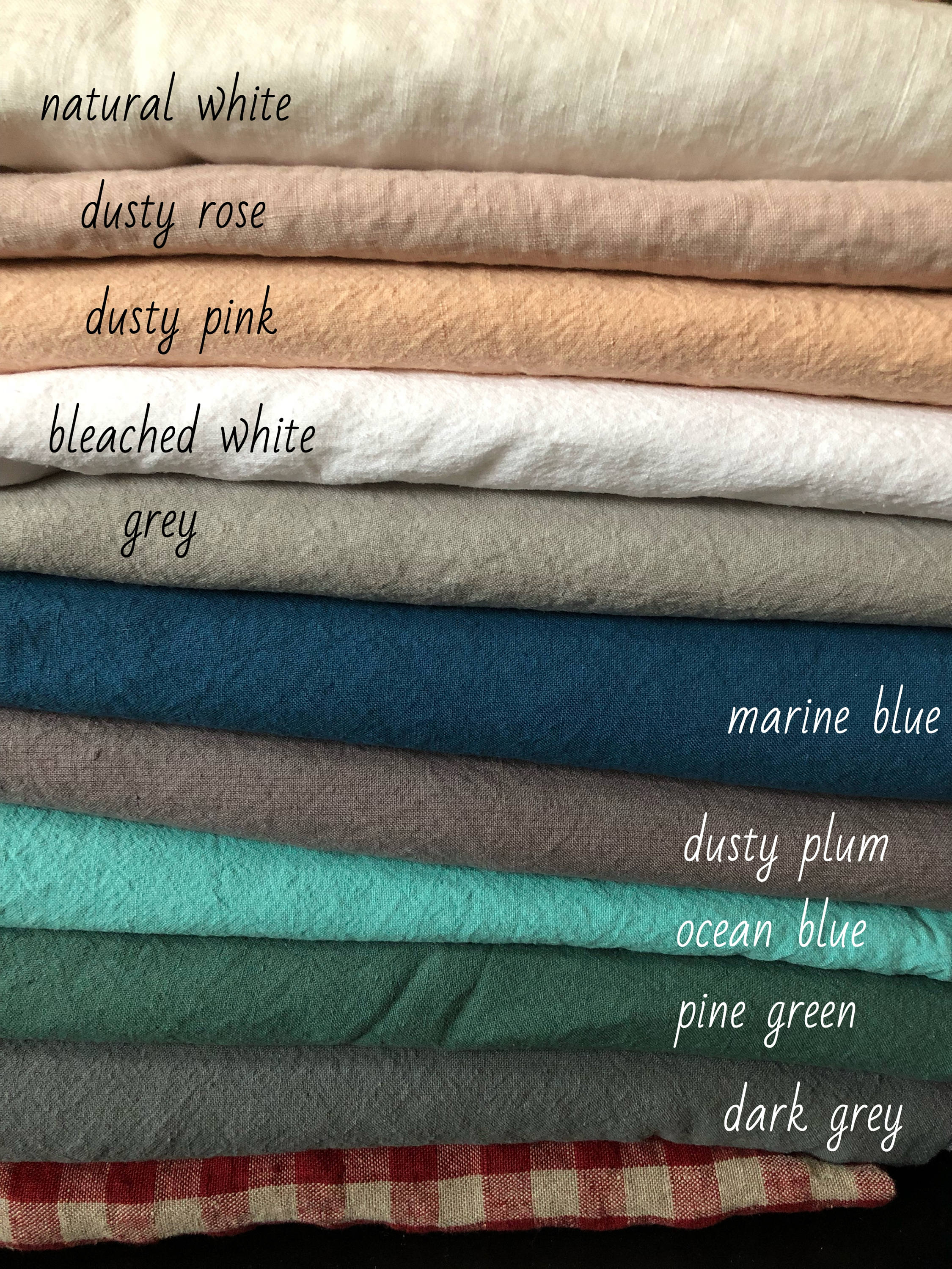 Natural Linen & Hemp Fabric Samples: Home Textile Sewing