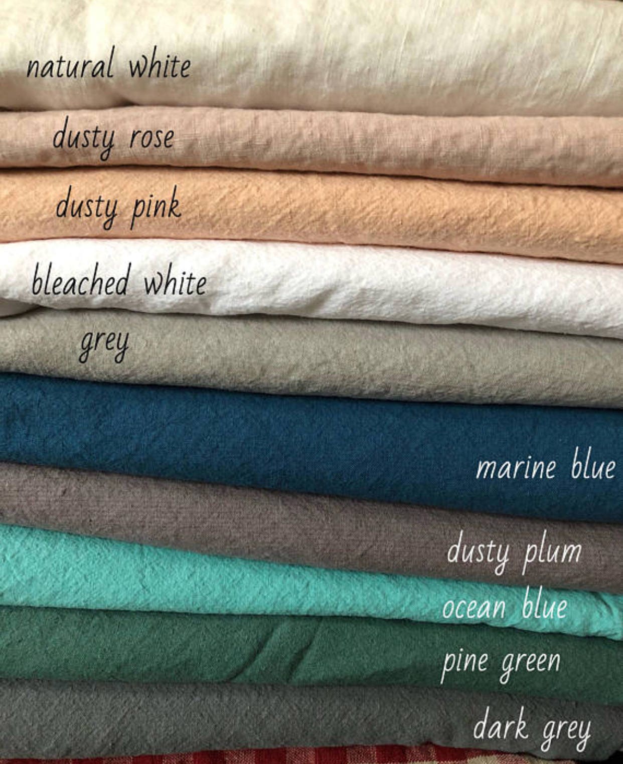 Extra wide natural linen fabric (Dark Grey)