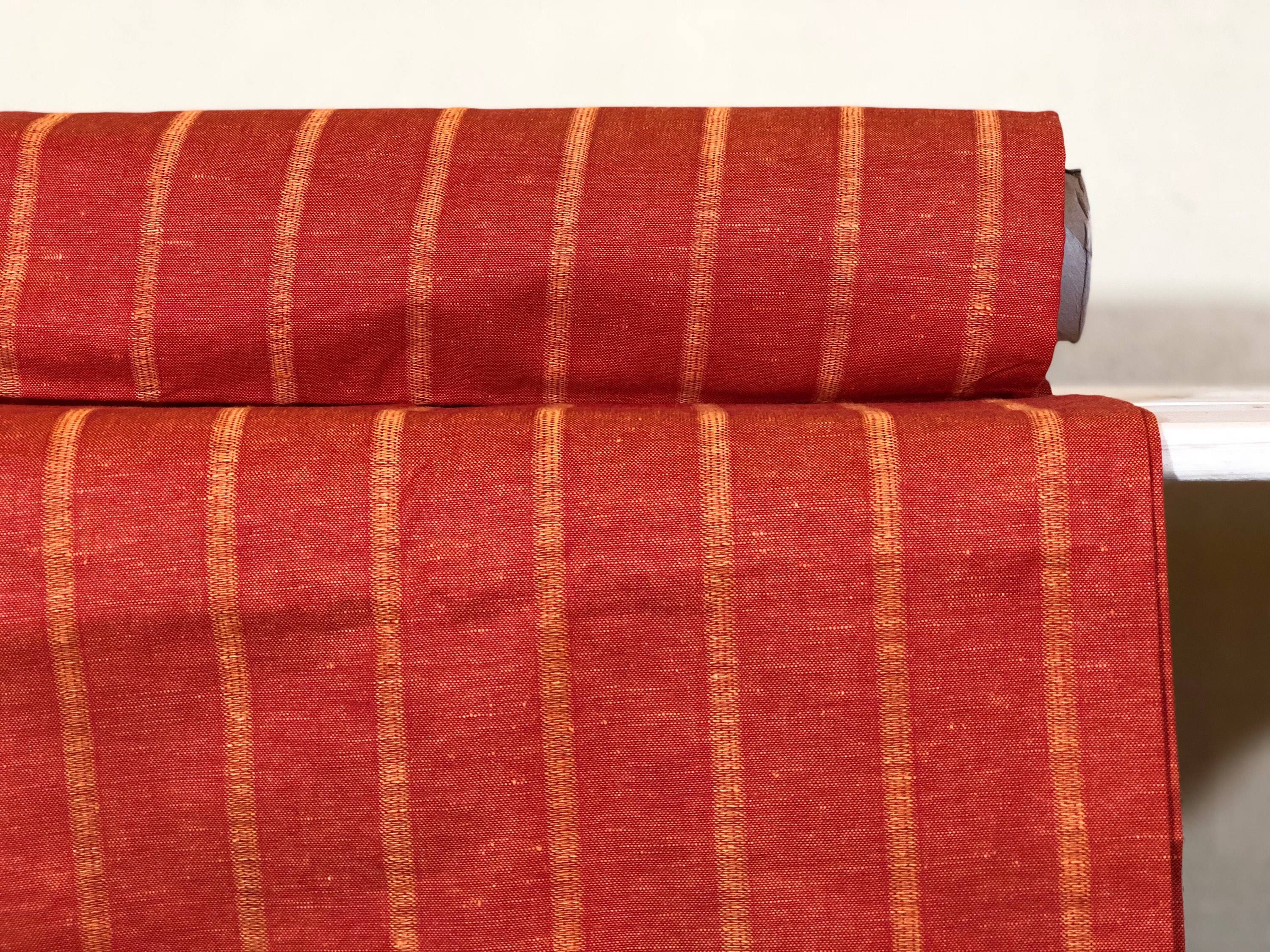 Stripped 100 % natural LINEN fabric, 170g/150 cm width fabric by the metre, bedding linen, bedspread, sewing, linen top fabric by the yard