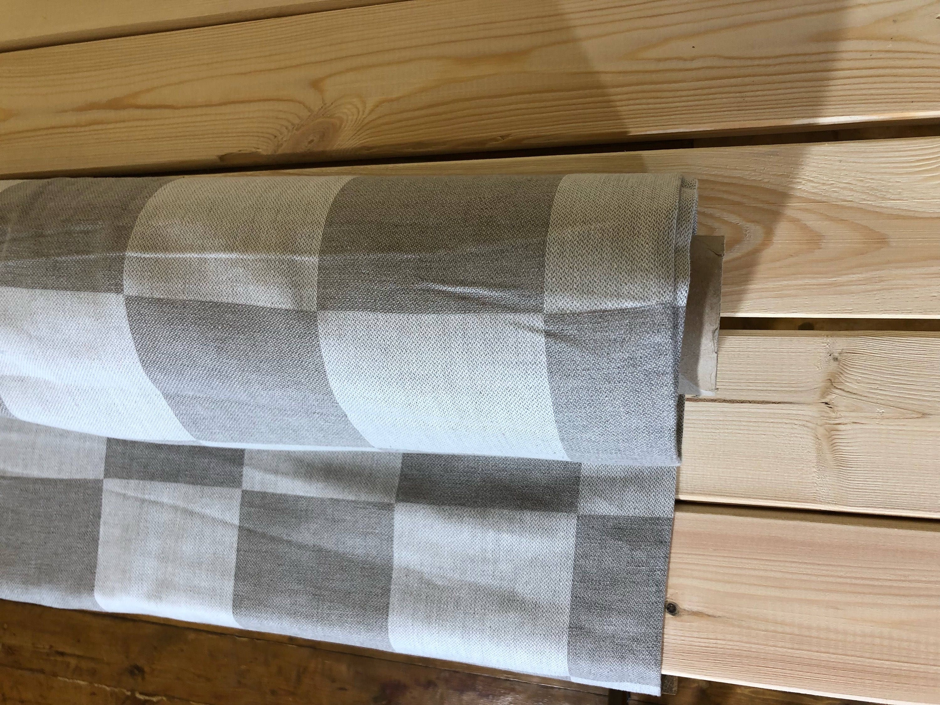 52 /48% natural LINEN/cott. fabric, softened, TARTAN linen fabric, for home textile, tablecloth, clothes, bed linen