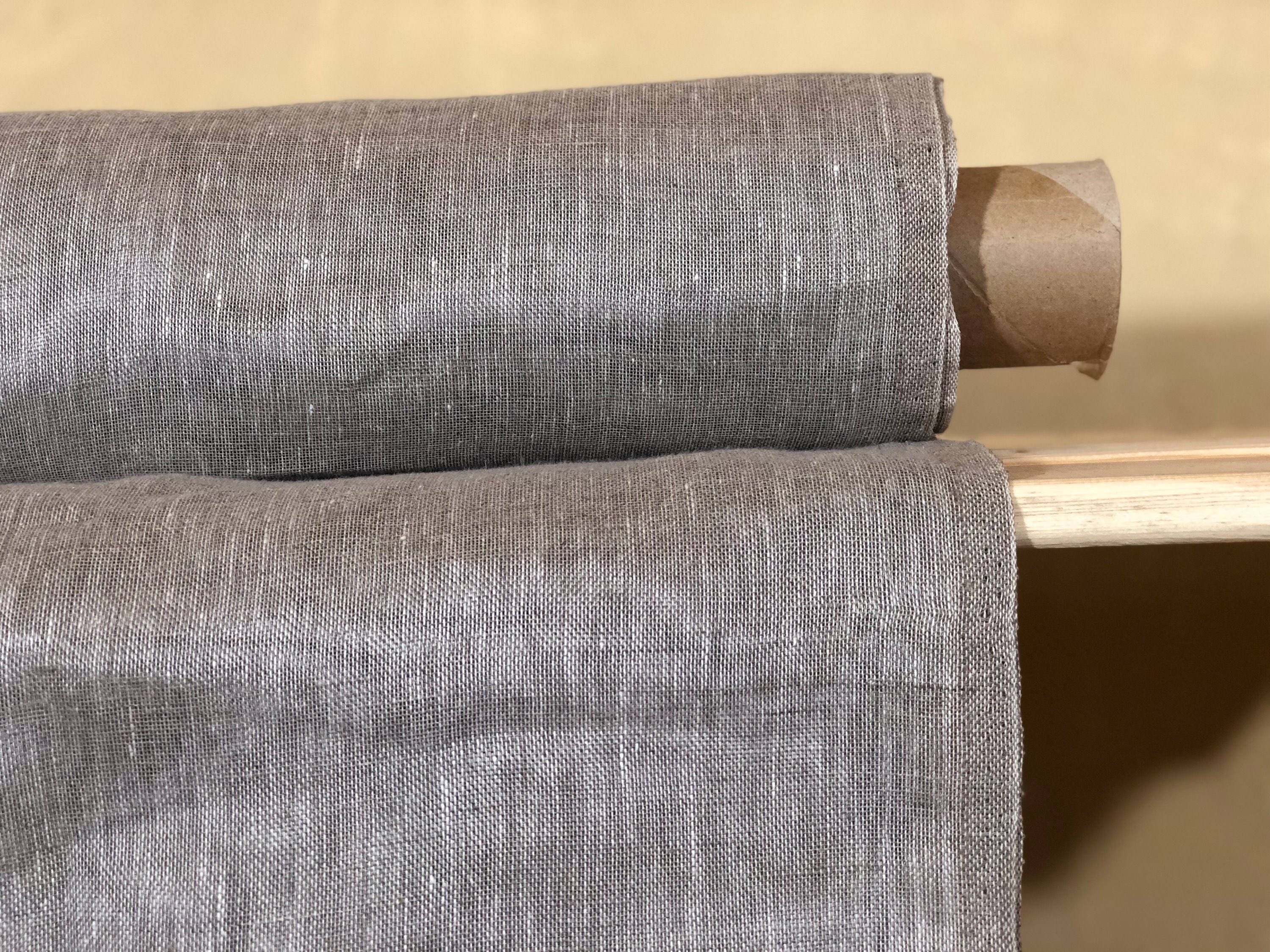 100 % NATURAL pure LINEN fabric, STRIPED fabric, fabric for home textile, scarf, fabric for cloths, regular striped, beige stripes