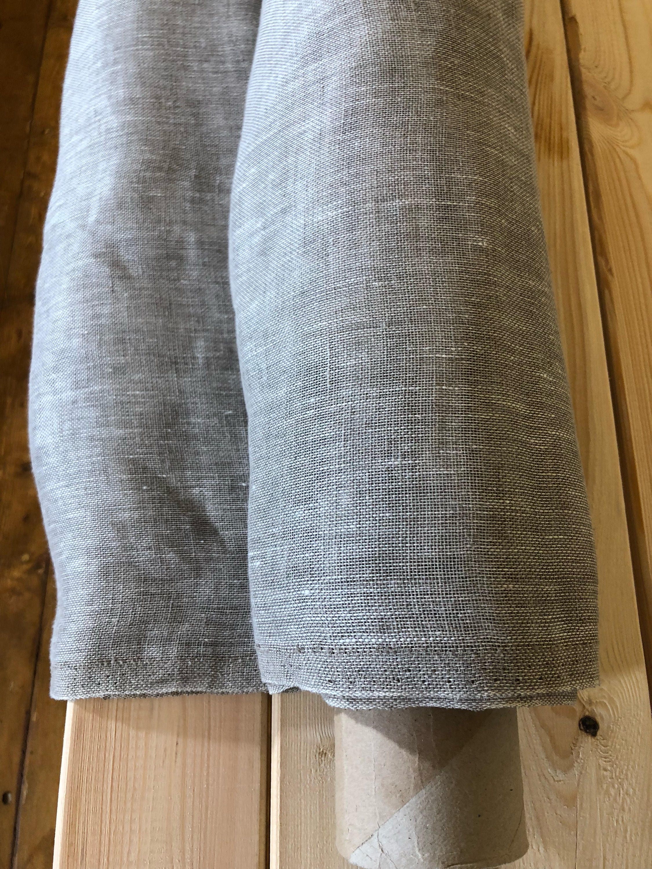 100 % NATURAL pure LINEN fabric, STRIPED fabric, fabric for home textile, scarf, fabric for cloths, regular striped, beige stripes