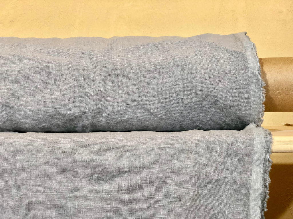 100 % EXTRA wide natural LINEN grey fabric, 250 cm width pure linen for BED linen, Luxury softened,