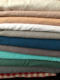 Black extra wide linen fabric