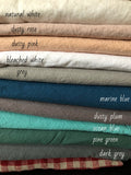 Dusty Rose/Marine Blue extra wide linen fabrics
