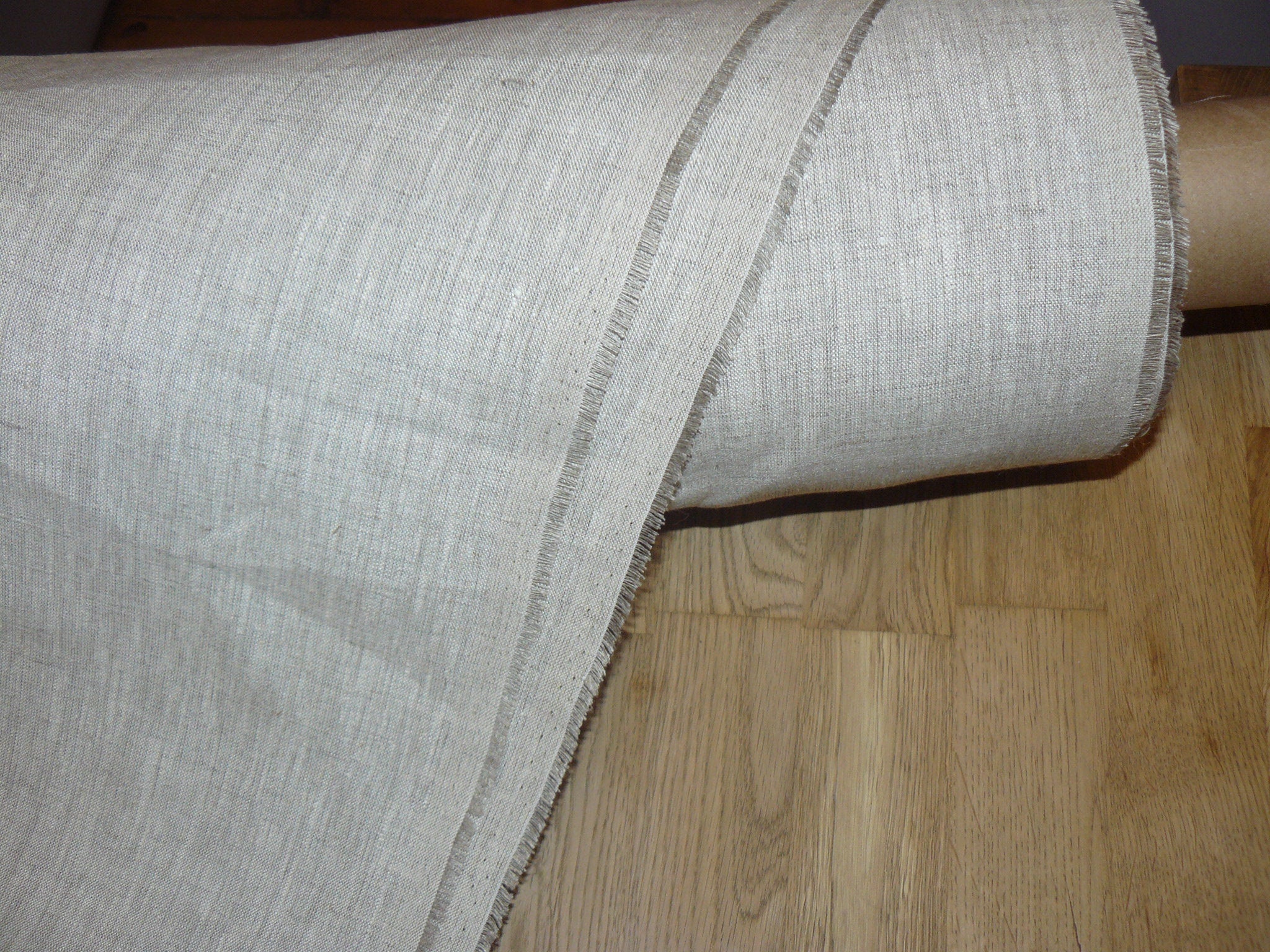 18 meters of extra wide natural linen fabric
