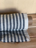STRIPED 100 % natural LINEN fabric, 200g/150 cm width fabric by the metre, bedding linen, bedspread, sewing, linen top fabric by the yard