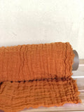 Orange Linen Fabric: Lightweight Softened Linen, 140cm Wide