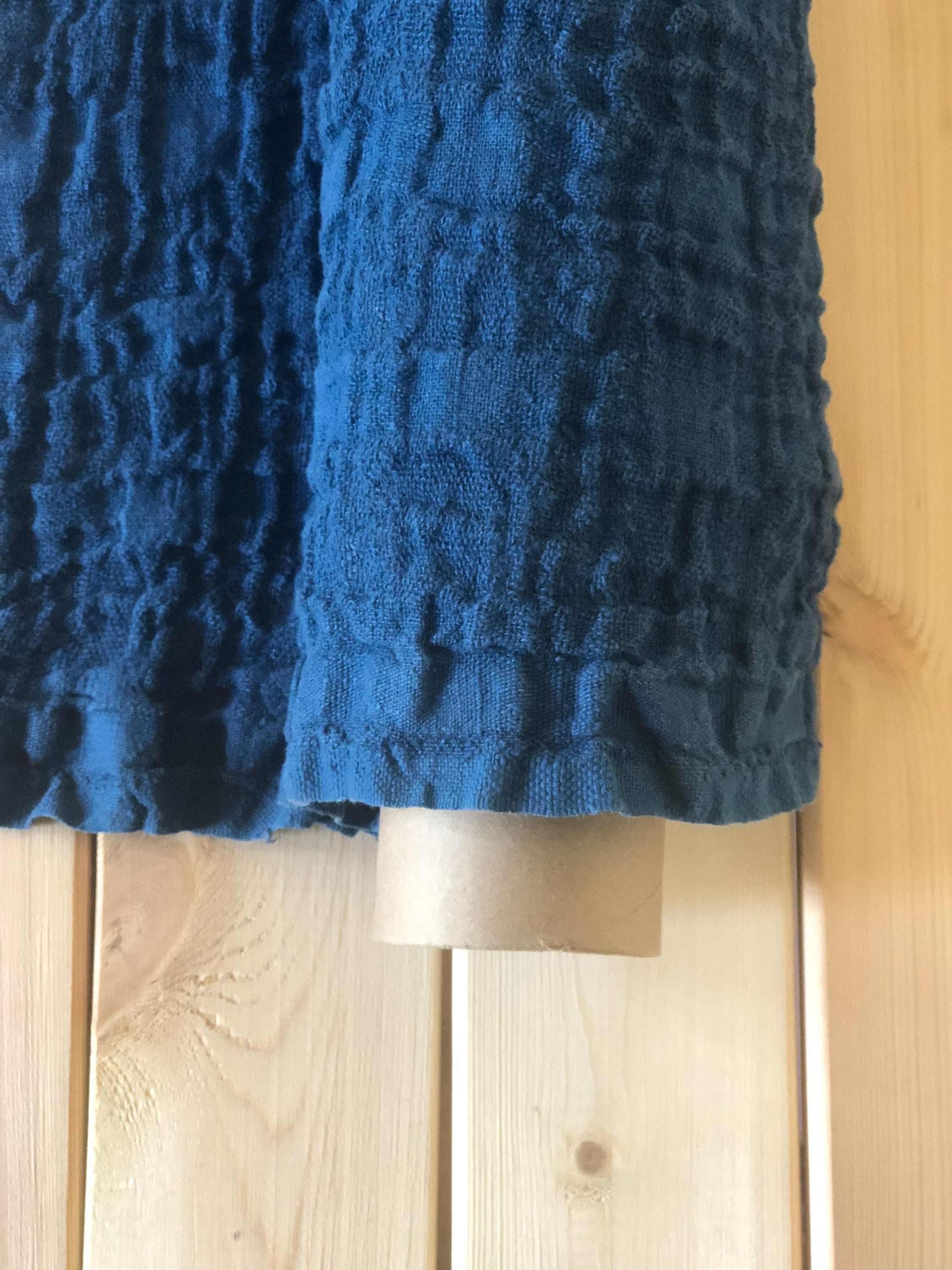 Marine Blue Linen Fabric: 100% Natural, Light Weight, 140cm Wide