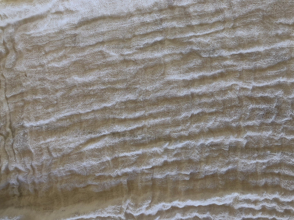 Bleached White Linen Fabric: Softened 100% Natural Linen - 55" Wide
