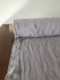 Extra Wide Soft Grey Linen Fabric: 100% Natural, 99" Width