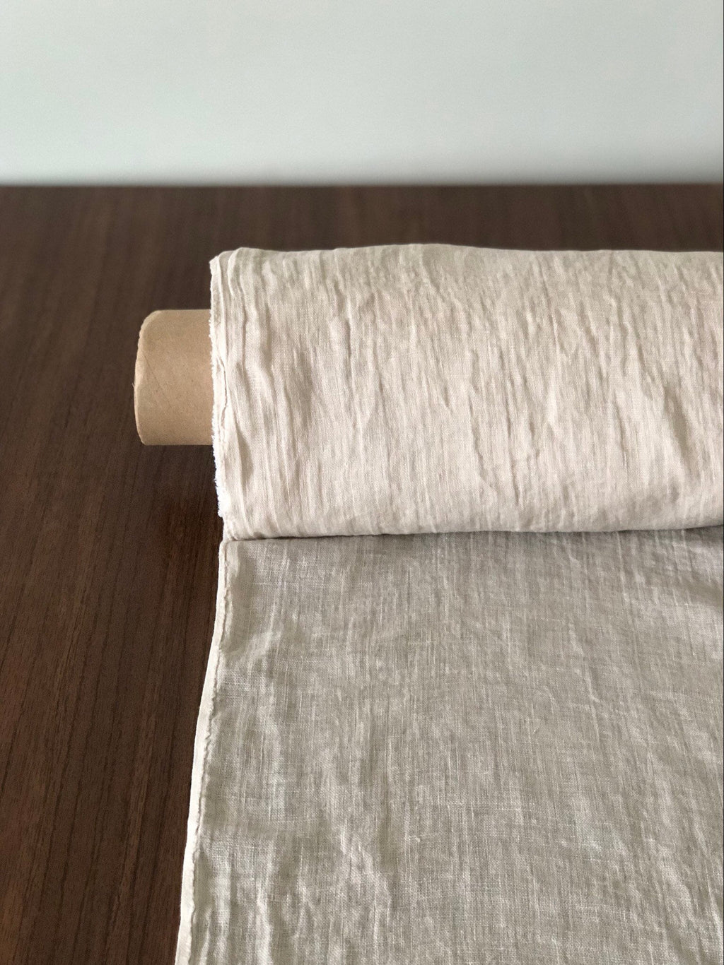 Soft Beige Linen Fabric: 100% Natural, 150cm Wide