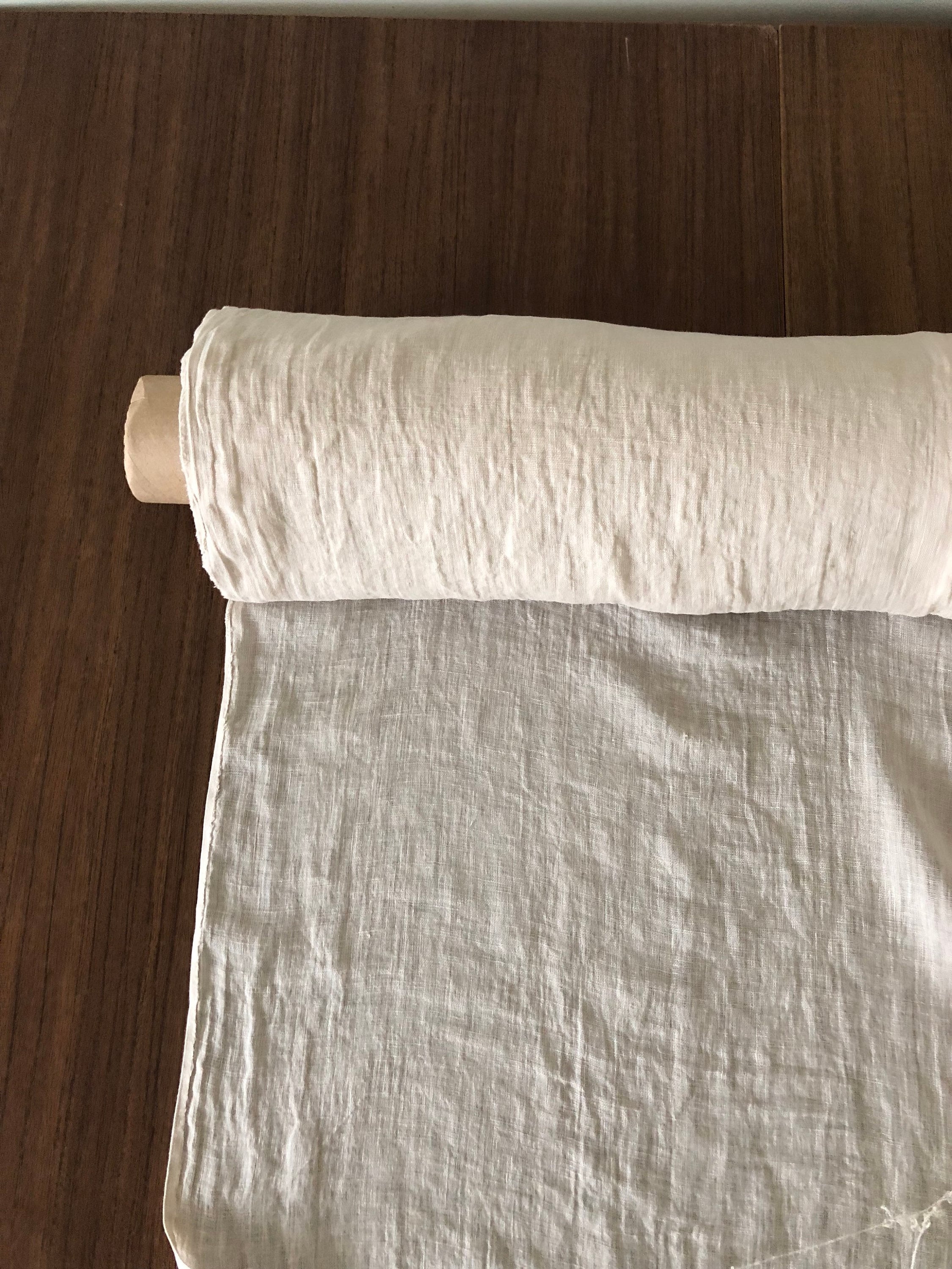 Soft Beige Linen Fabric: 100% Natural, 150cm Wide