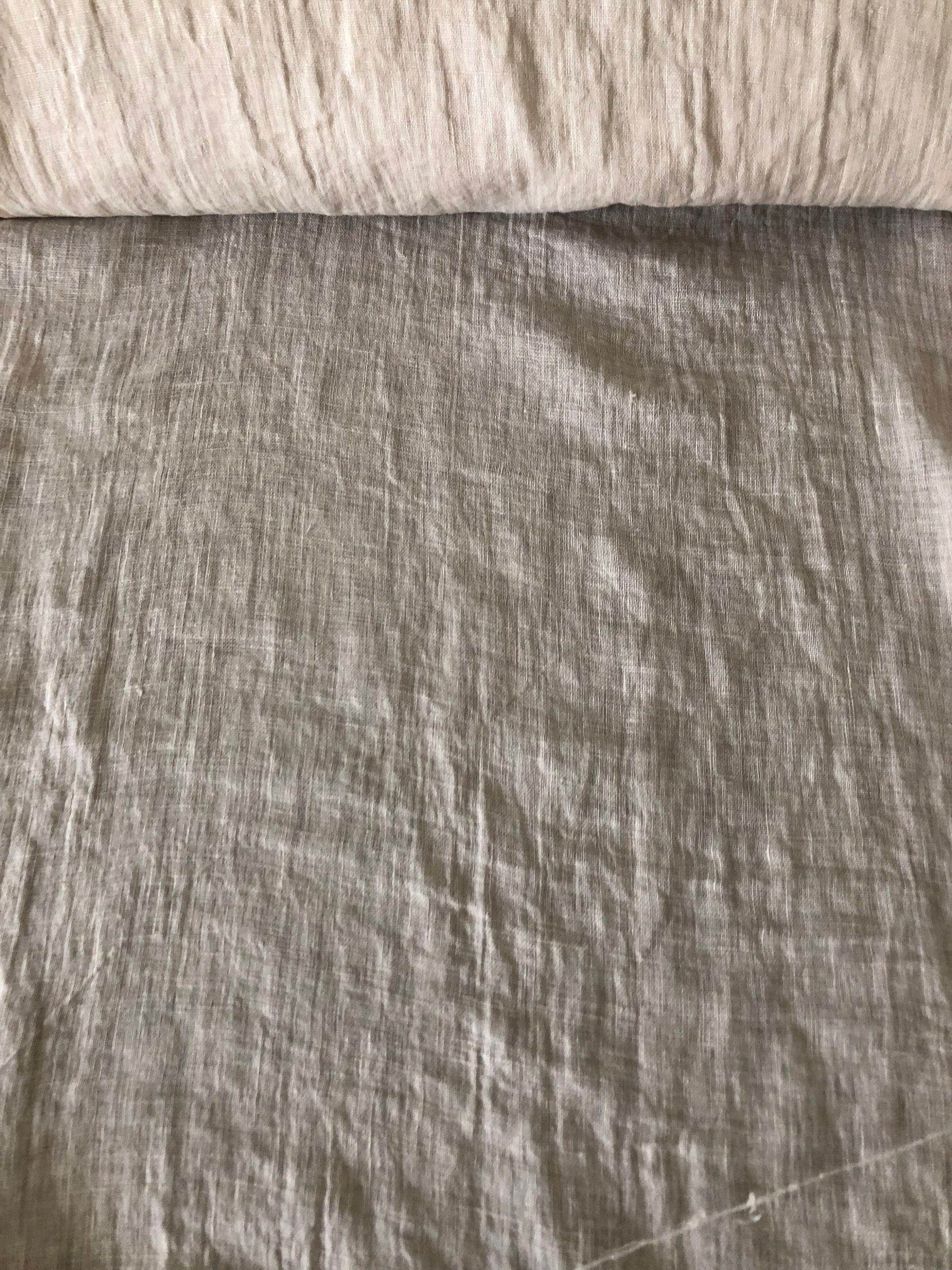 Soft Beige Linen Fabric: 100% Natural, 150cm Wide