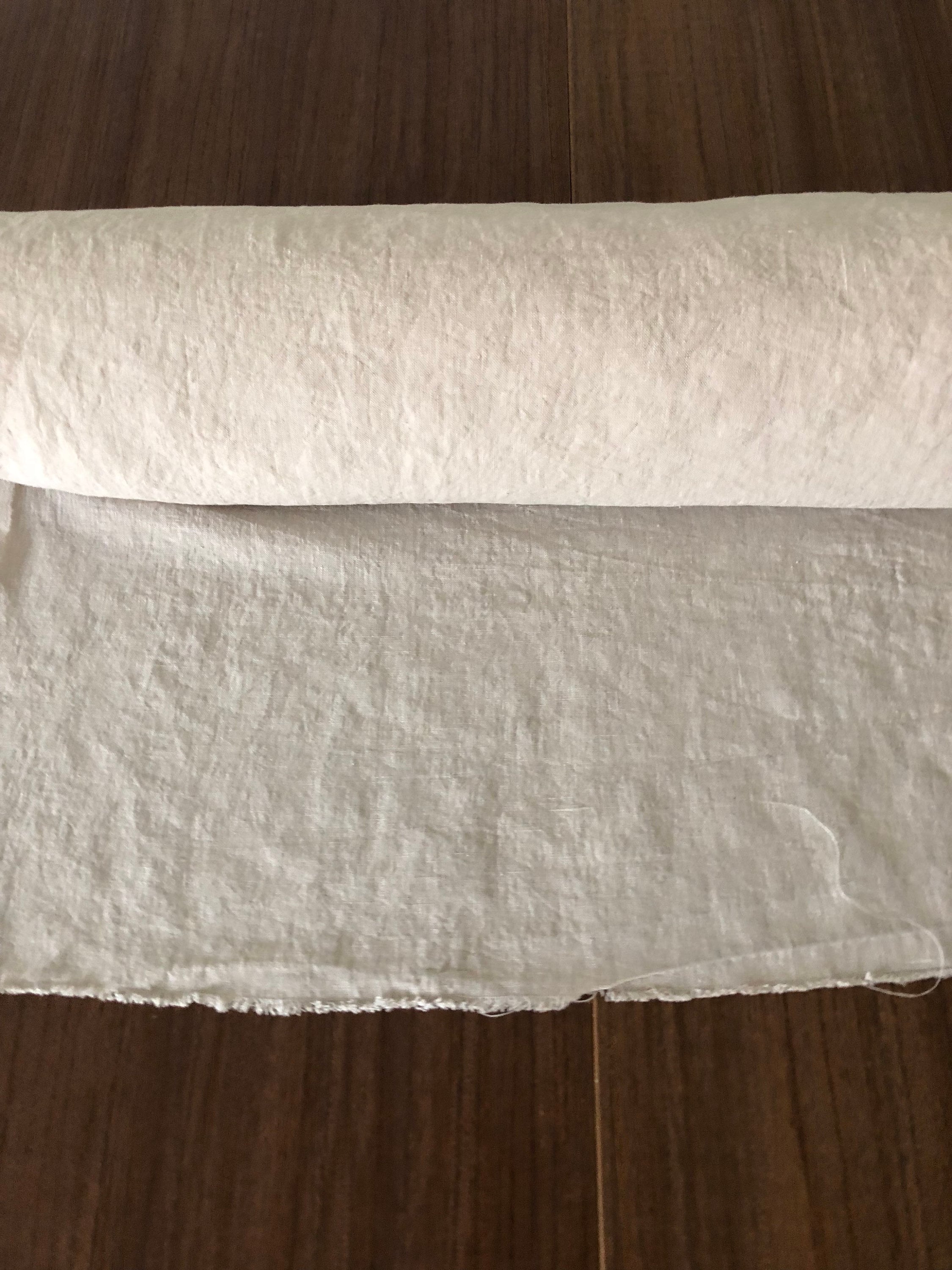 Extra Wide Soft Beige Linen Fabric: 100% Natural, 250cm Width