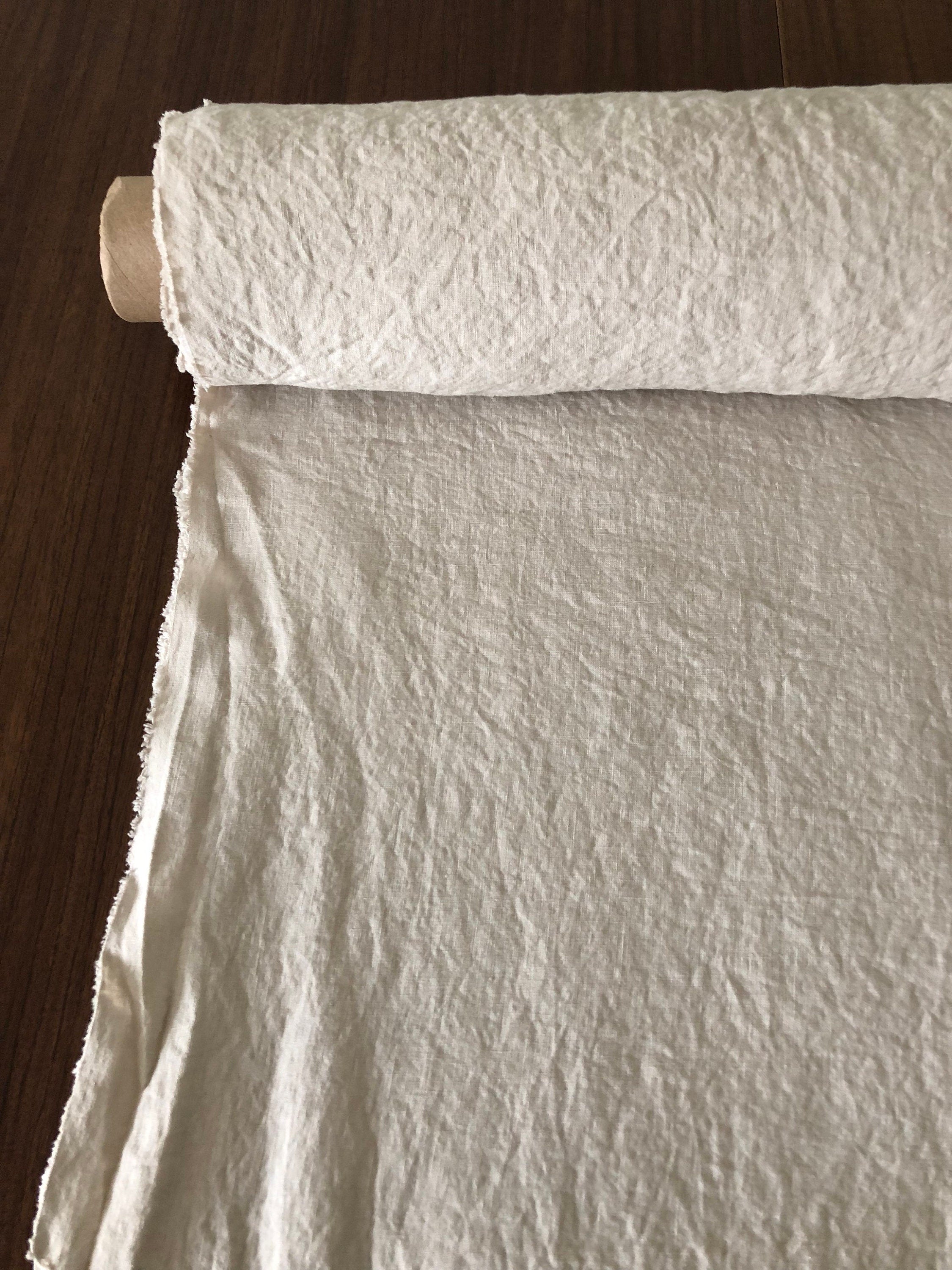 Extra Wide Soft Beige Linen Fabric: 250cm Pure Linen