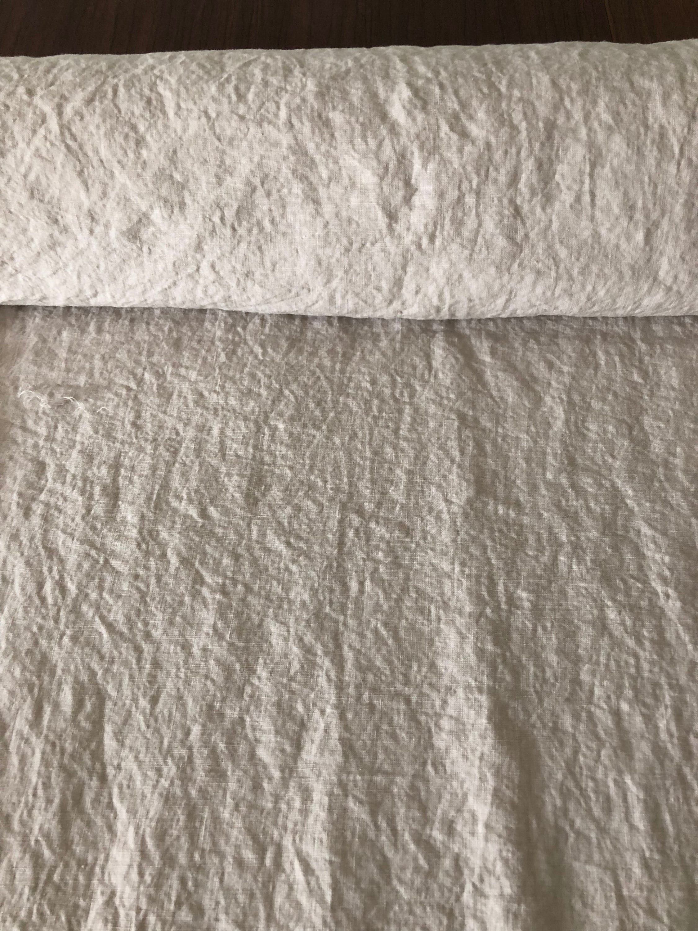 Extra Wide Soft Beige Linen Fabric: 250cm Pure Linen