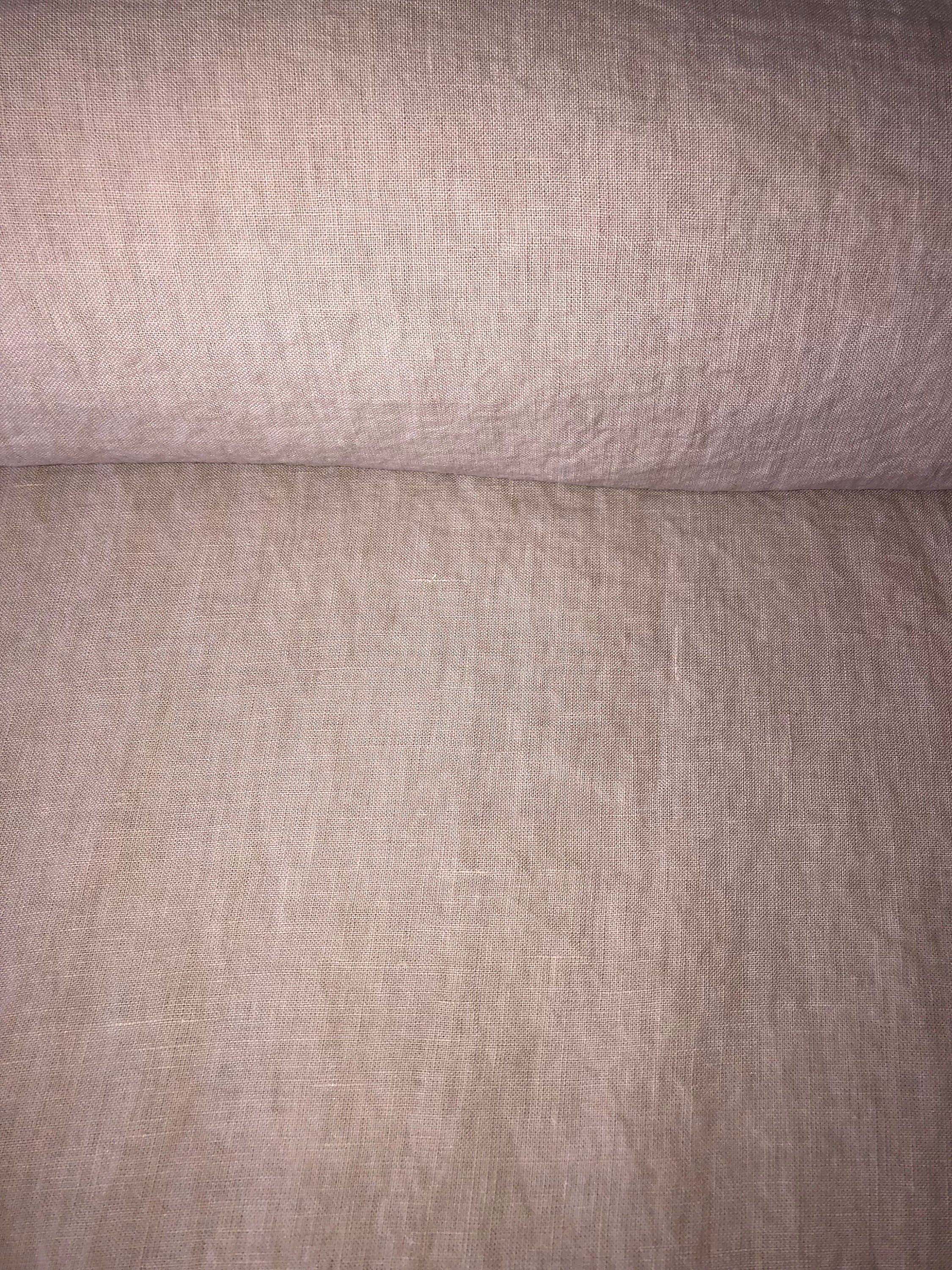 Extra Wide Soft Rose Linen Fabric: 100% Natural, 250cm Wide