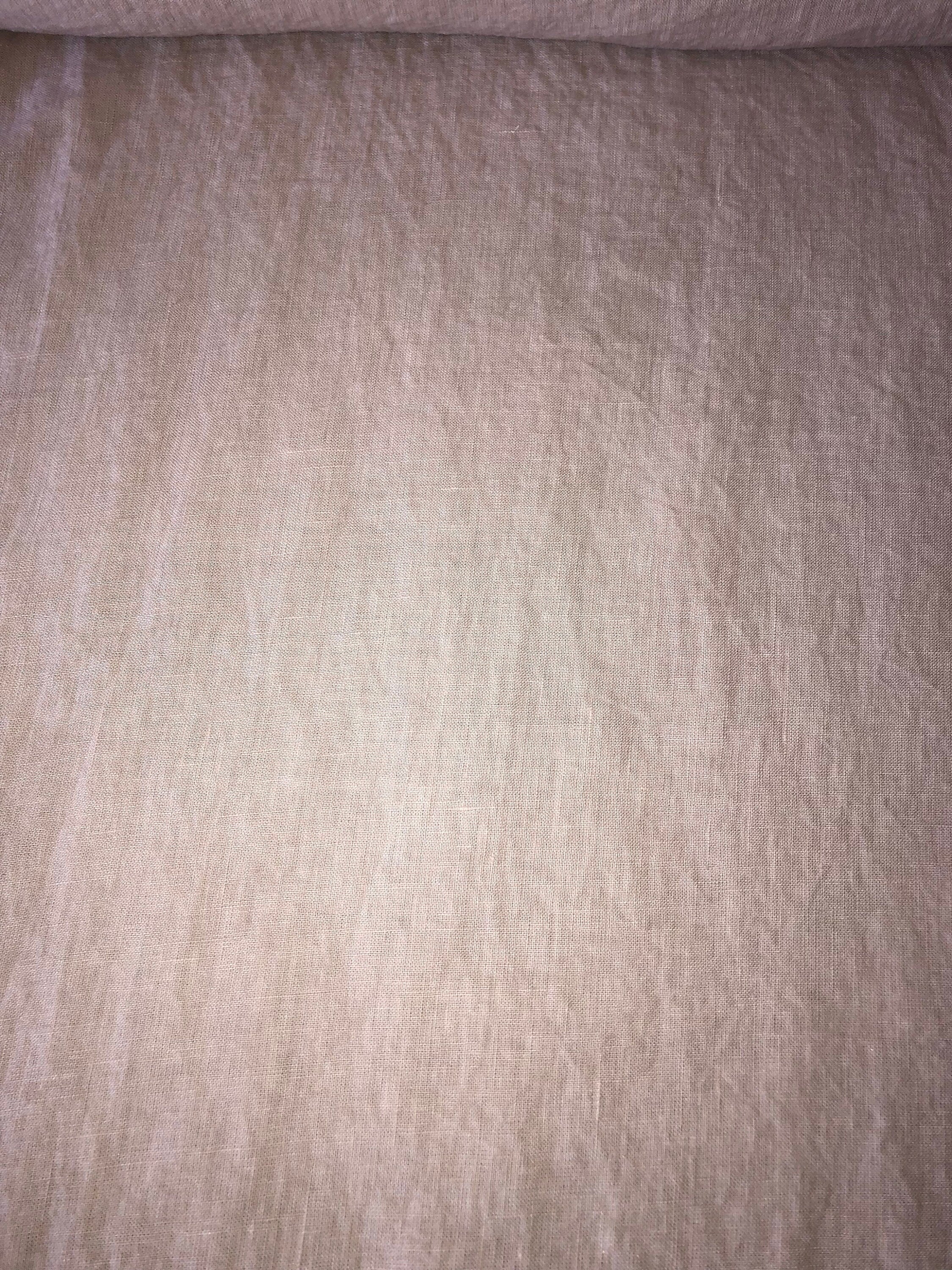 Extra Wide Soft Rose Linen Fabric: 100% Natural, 250cm Wide