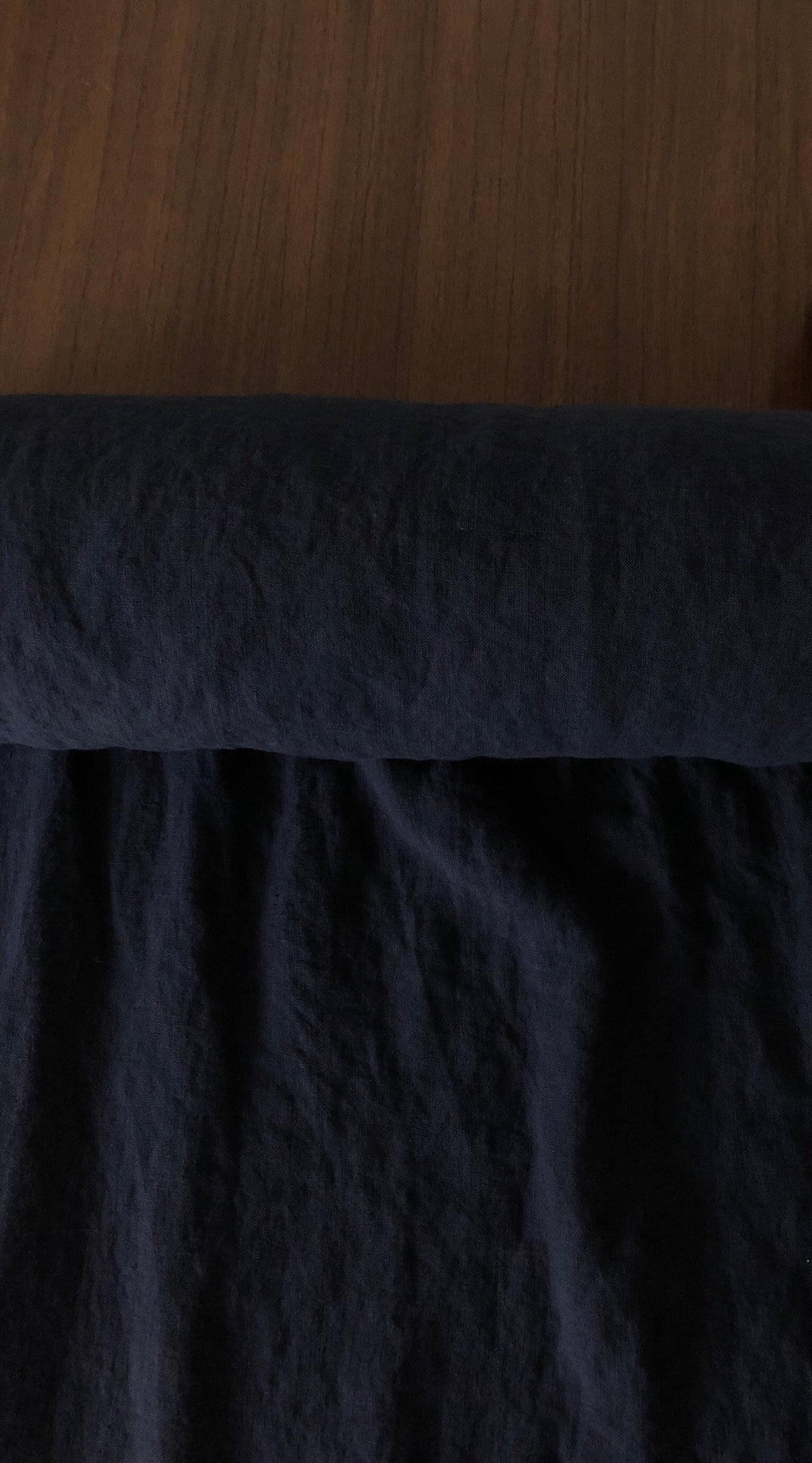 Extra Wide Dark Linen Fabric: Softened Bed Linen Material, 250cm