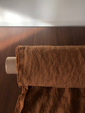 Extra Wide Ochre Linen Fabric: Softened BGO17, 250cm Width