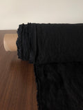 Extra Wide Black Linen Fabric: Softened Bedding & Sewing Material
