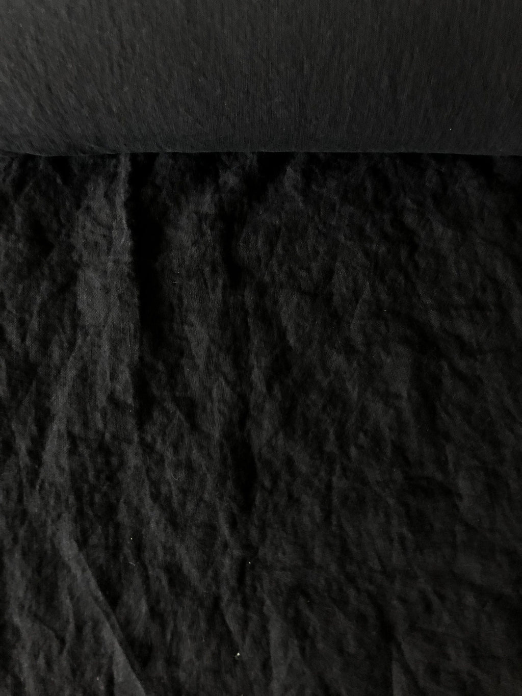 Extra Wide Black Linen Fabric: 100% Natural, Softened (250cm Width)