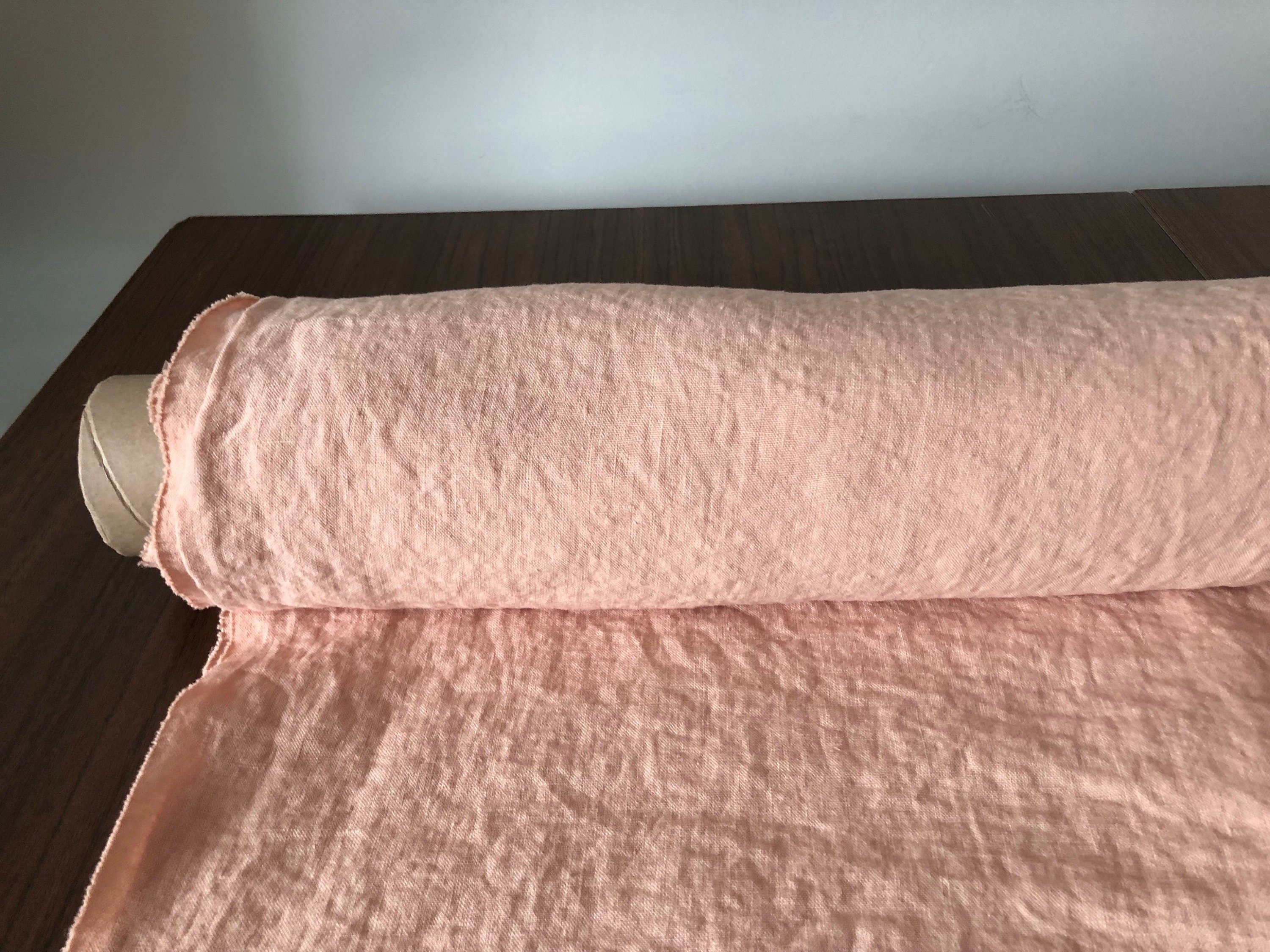 100 % EXTRA wide natural LINEN fabric BGO17soft pudra , 250 cm width fabric by the metre, bedding linen, bedspread, sewing, linen top