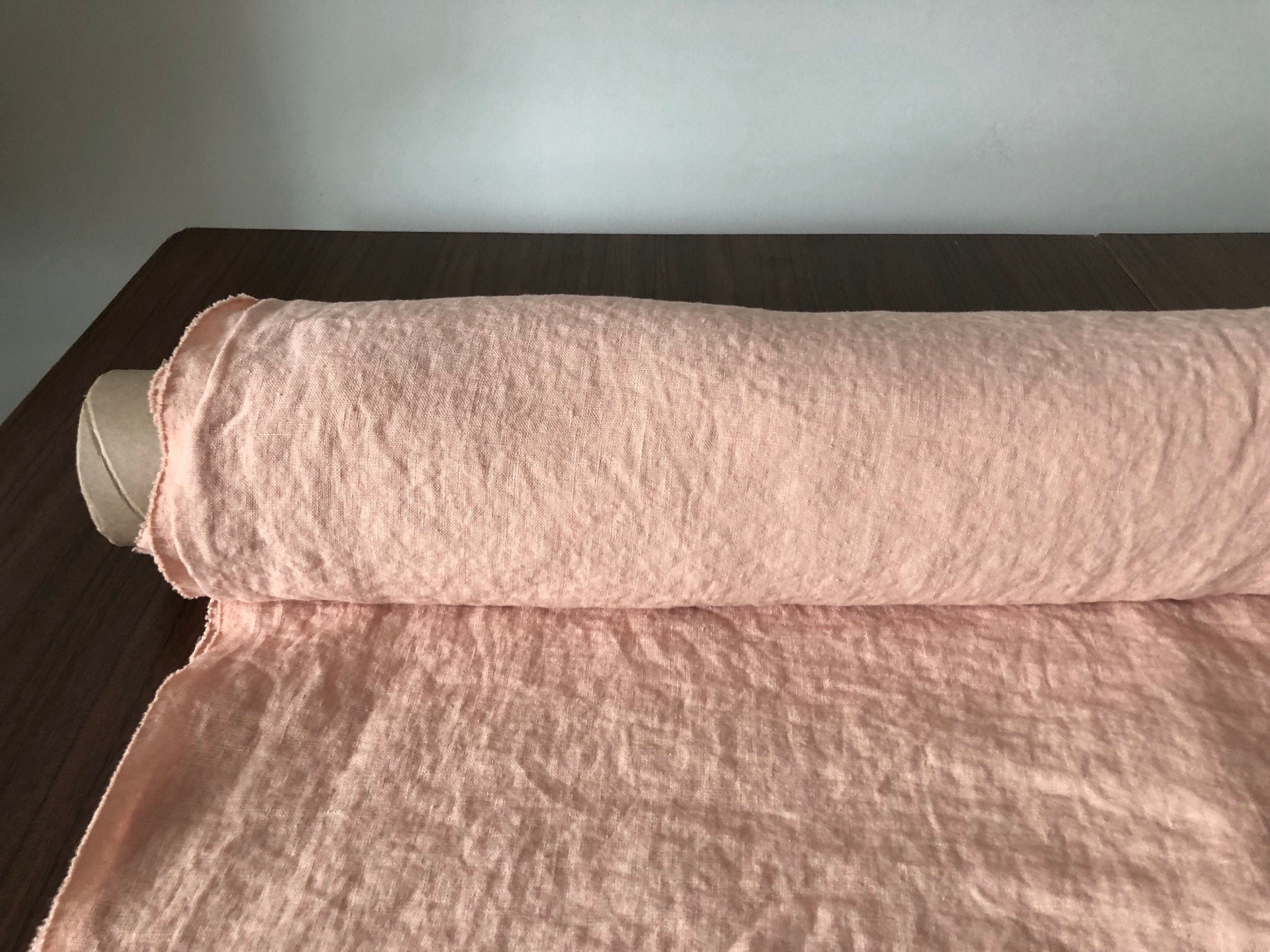 100 % EXTRA wide natural LINEN fabric BGO17soft pudra , 250 cm width fabric by the metre, bedding linen, bedspread, sewing, linen top