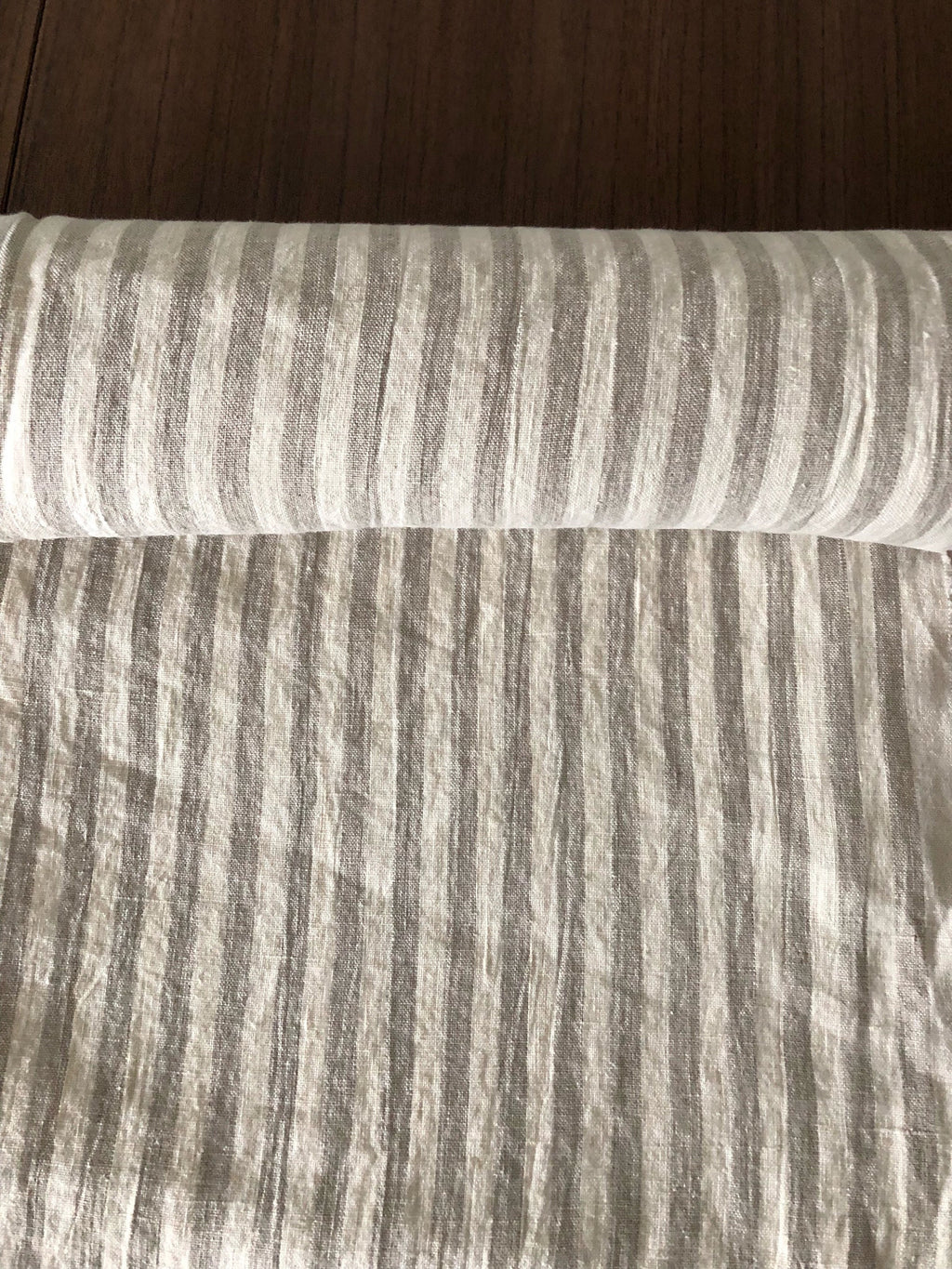 Striped Linen Fabric: Natural Bedding & Clothing Material