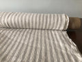 Striped Linen Fabric: Natural Bedding & Clothing Material
