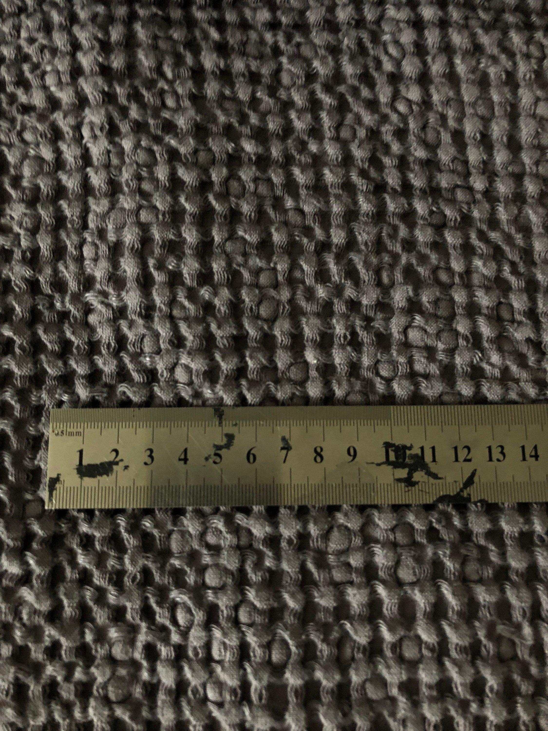 Waffle Linen Cotton Fabric: 88" Extra Wide Beige BGO137