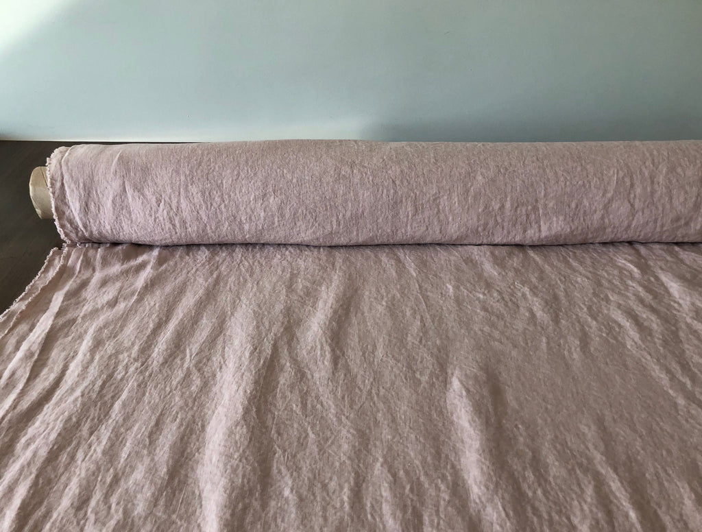 Extra Wide Soft Rose Linen Fabric: 100% Natural, 99" Width