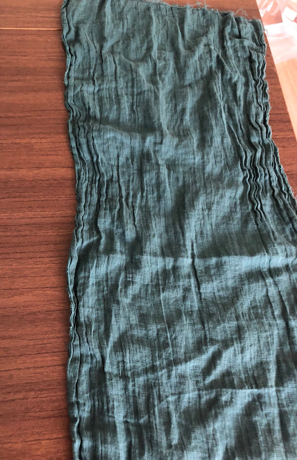 Soft Green Linen Fabric: 100% Natural, 142cm Wide, For Sewing