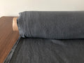 Extra Wide Dark Grey Linen Fabric: Softened Bedding & Sewing Material